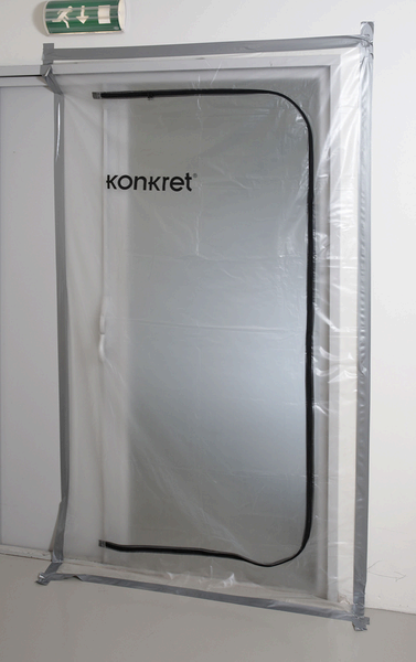 Konkret Konkret Dammskyddsdörr m/Blixtlås