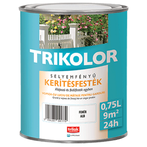 Trikolor selyemfényű kerítésfesték