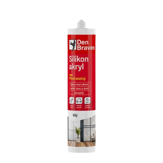 Den Braven Silikón akryl biely